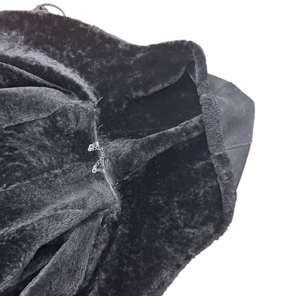 Black Sheepskin Coat with Hood - Wolff of Canada - Picture 3 of 4